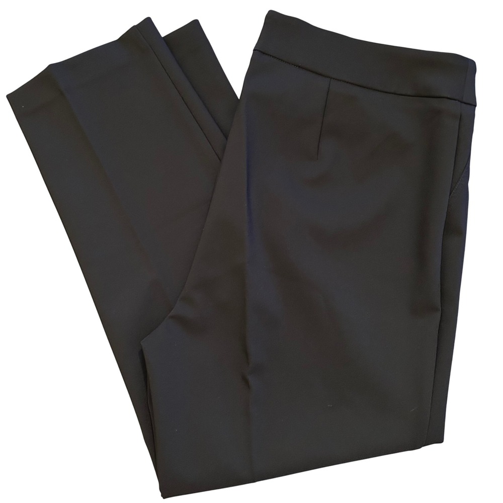 JNY‎ Jones New York Black Stretch Dress Pants Womens 1X Wide Leg Career